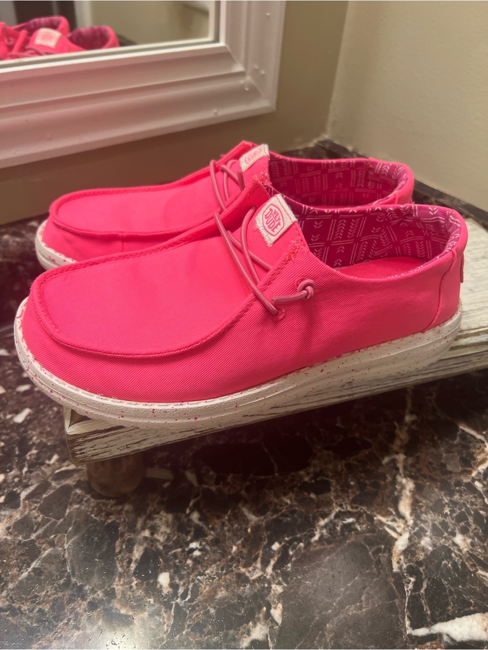 Hey Dude Kids Bright Pink Slip-On Sneakers